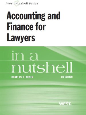 cover image of Accounting and Finance for Lawyers in a Nutshell, 5th